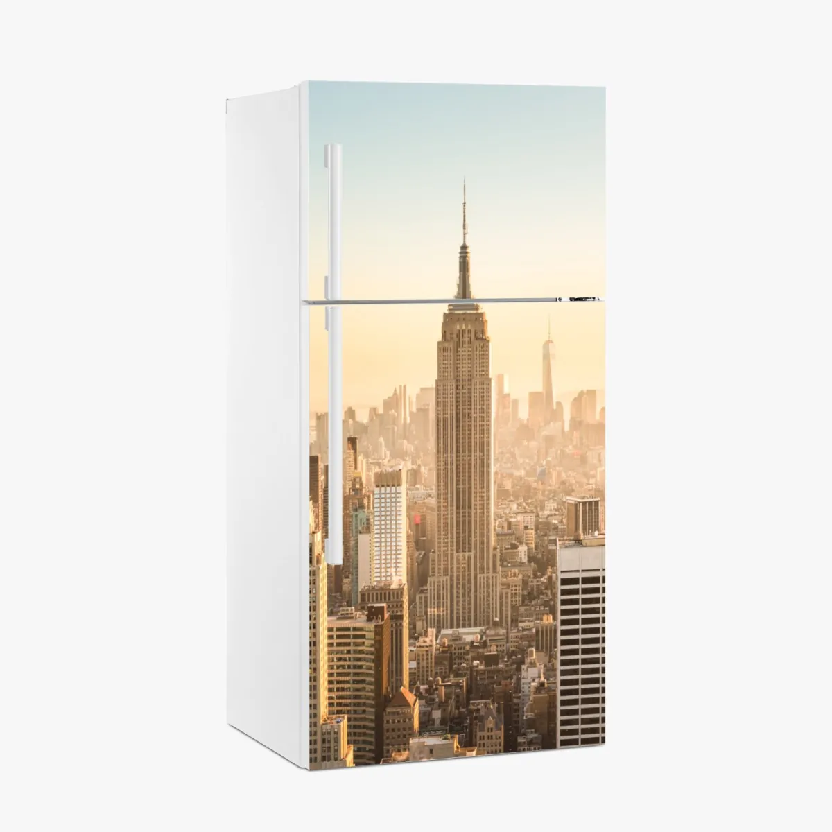 Kühlschrankaufkleber New York skyline im goldenen licht – Wallnifity®