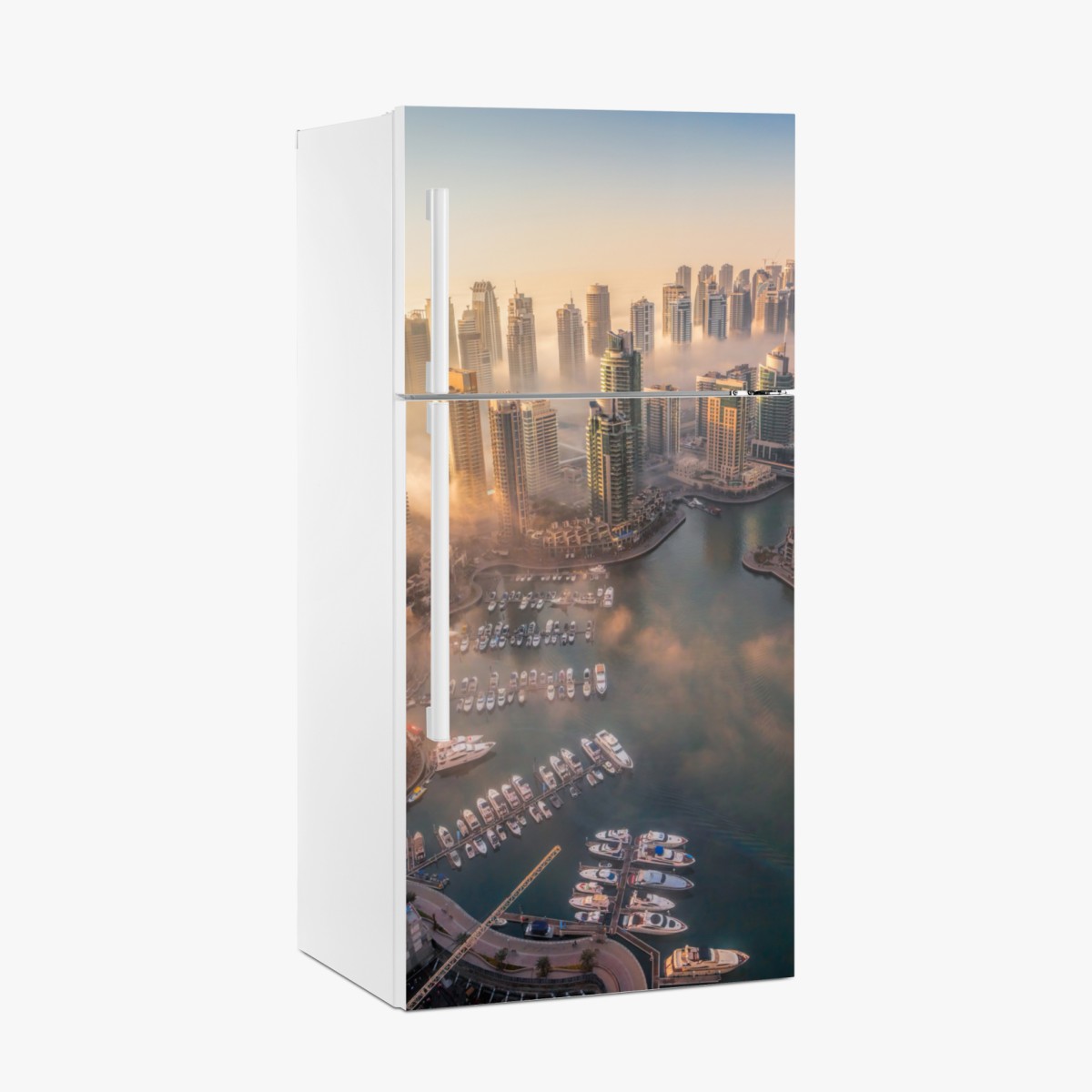 Kühlschrankaufkleber Dubai marina sonnenuntergang – Wallnifity®