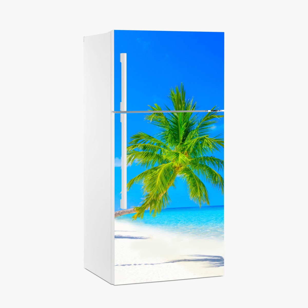 Kühlschrankaufkleber traumhafte strandlandschaft auf den Malediven – Wallnifity®