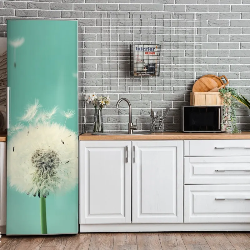 Kühlschrankaufkleber monochromes geometrisches metallmuster – Wallnifity®