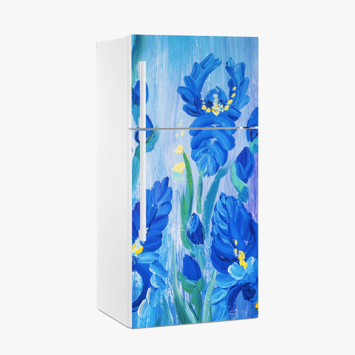 Kühlschrankaufkleber lebendiger blauer iris-bund – Wallnifity®