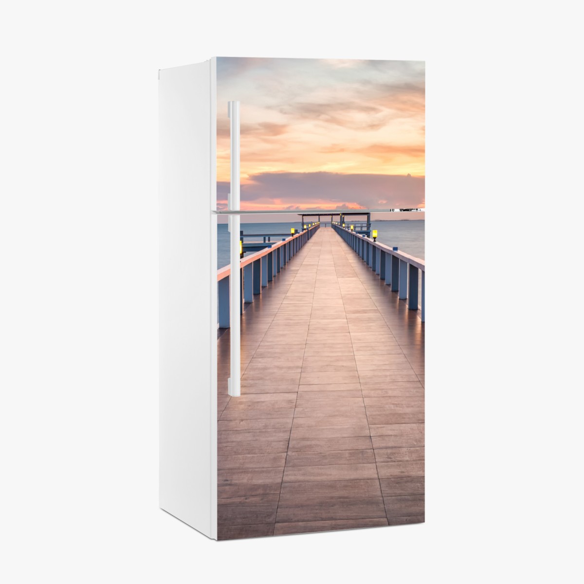 Kühlschrankaufkleber seebrücke bei sonnenuntergang – Wallnifity®