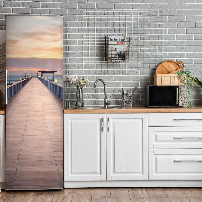 Kühlschrankaufkleber lebhafte türkis und limetten aquarellspritzer – Wallnifity®