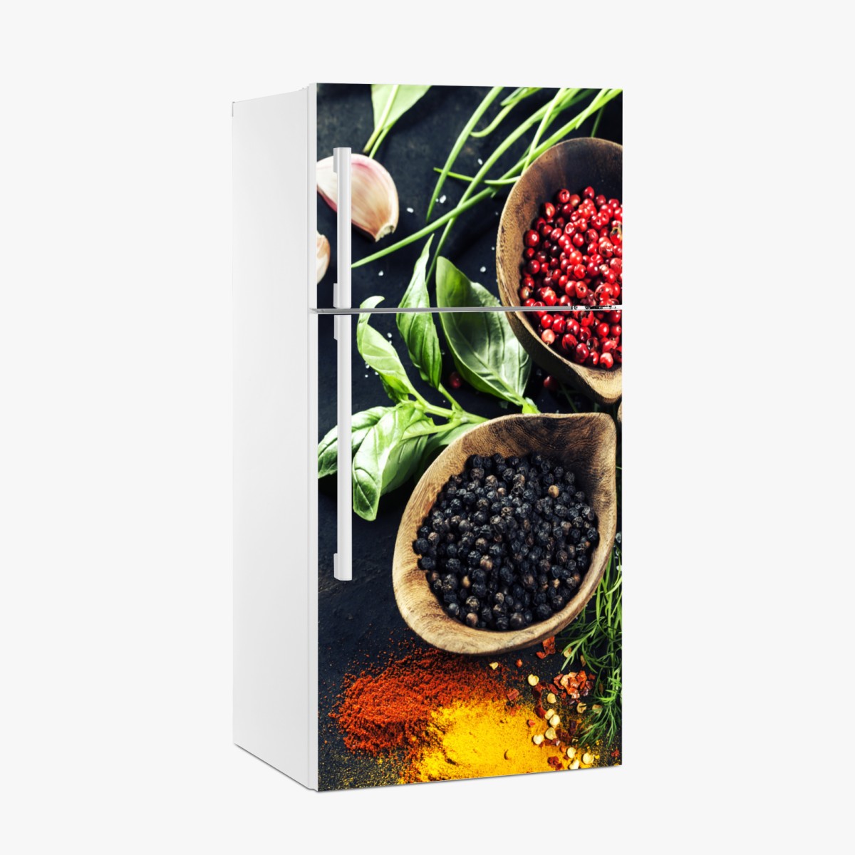 Kühlschrankaufkleber lebendige gewürze und frische kräuter – Wallnifity®