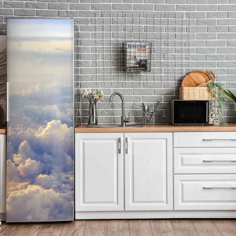 Kühlschrankaufkleber goldener sonnenuntergang über der skyline von New York – Wallnifity®