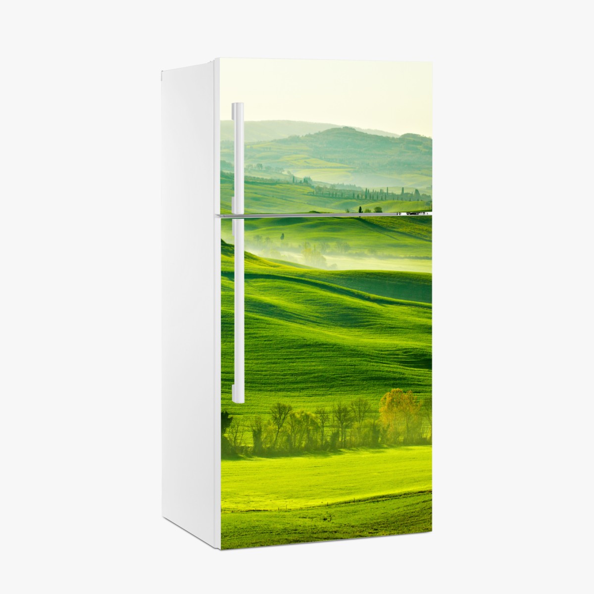 Kühlschrankaufkleber sonnige sanft hügelnde landschaft der Toskana – Wallnifity®