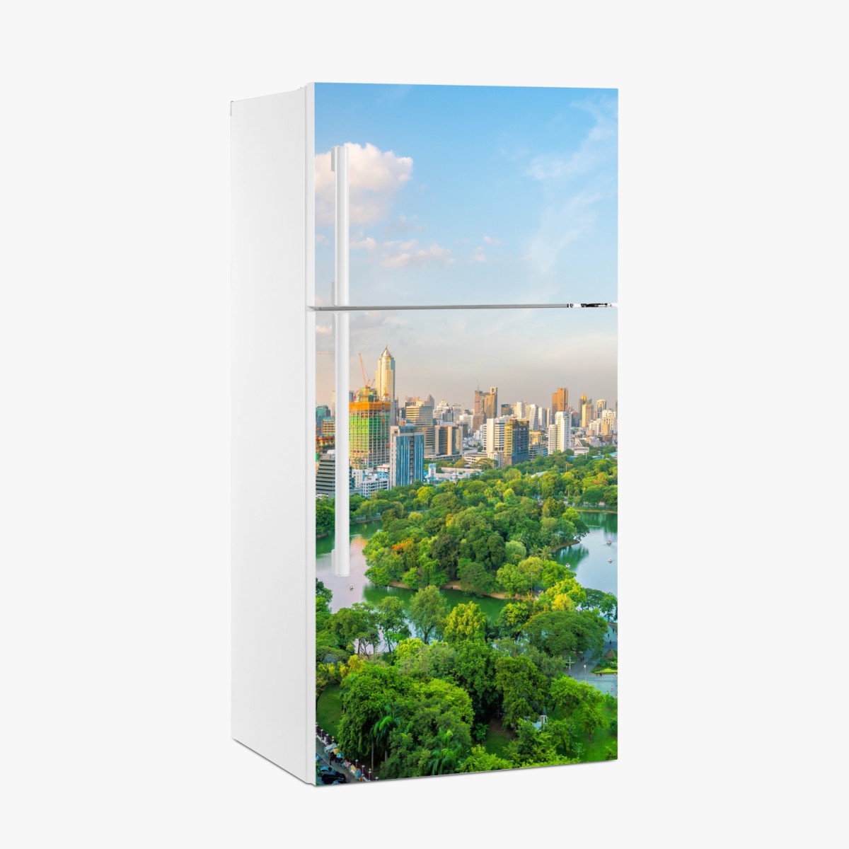 Kühlschrankaufkleber Bangkok skyline über dem Lumpini Park – Wallnifity®