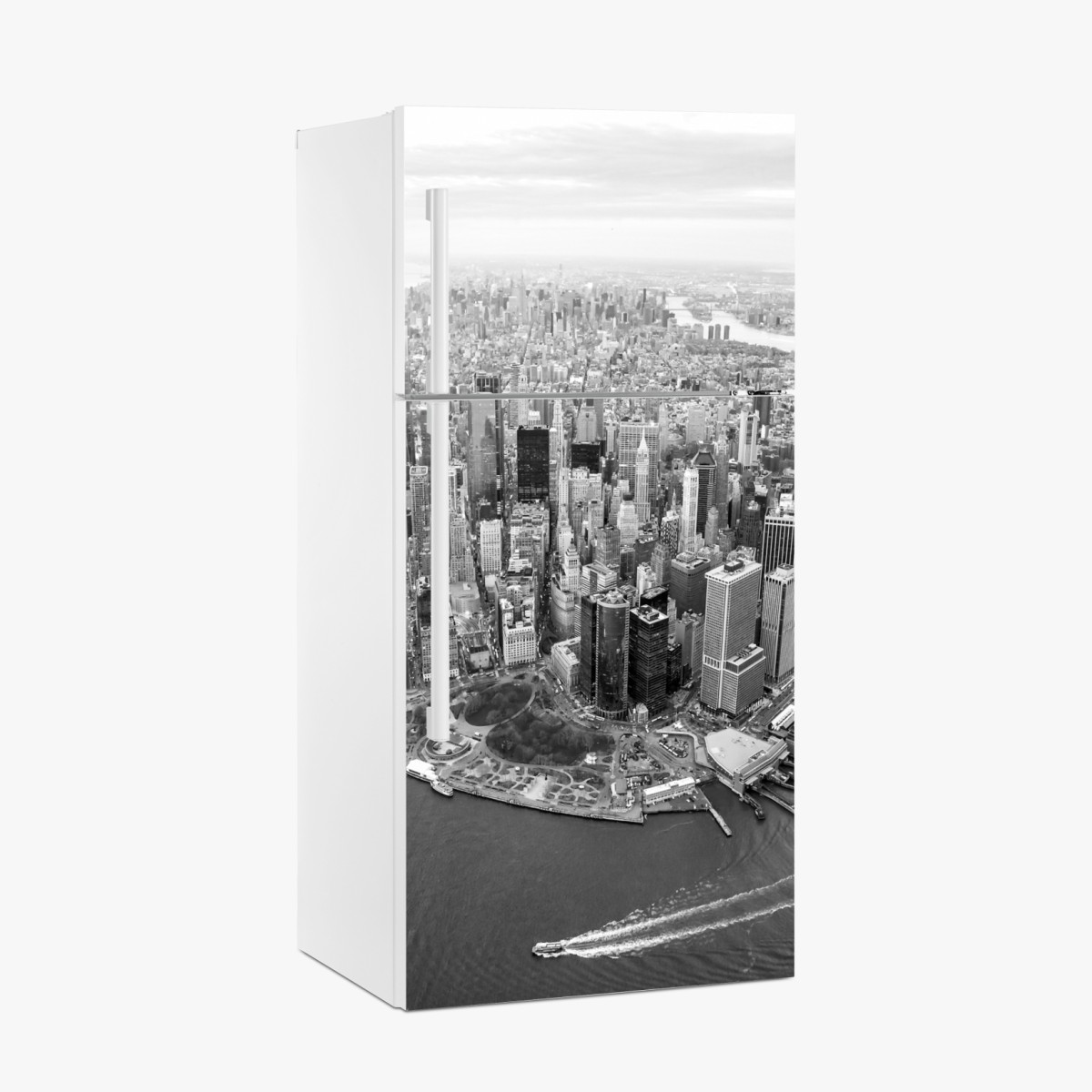 Kühlschrankaufkleber Manhattan skyline aus der luft – Wallnifity®