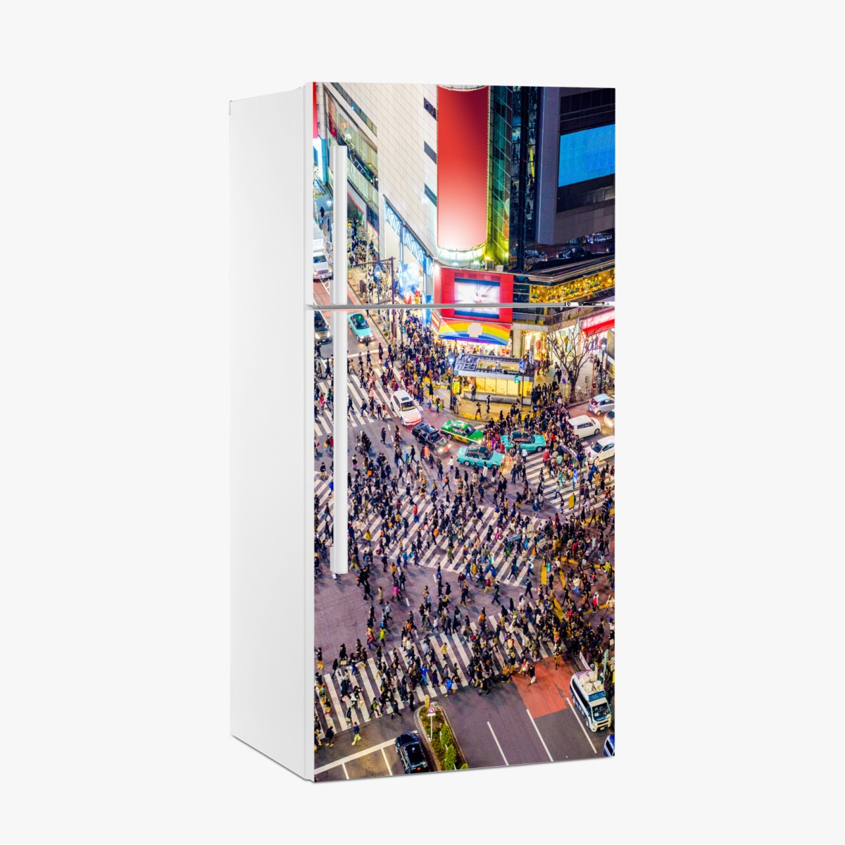 Kühlschrankaufkleber Shibuya nächtliche kreuzung – Wallnifity®