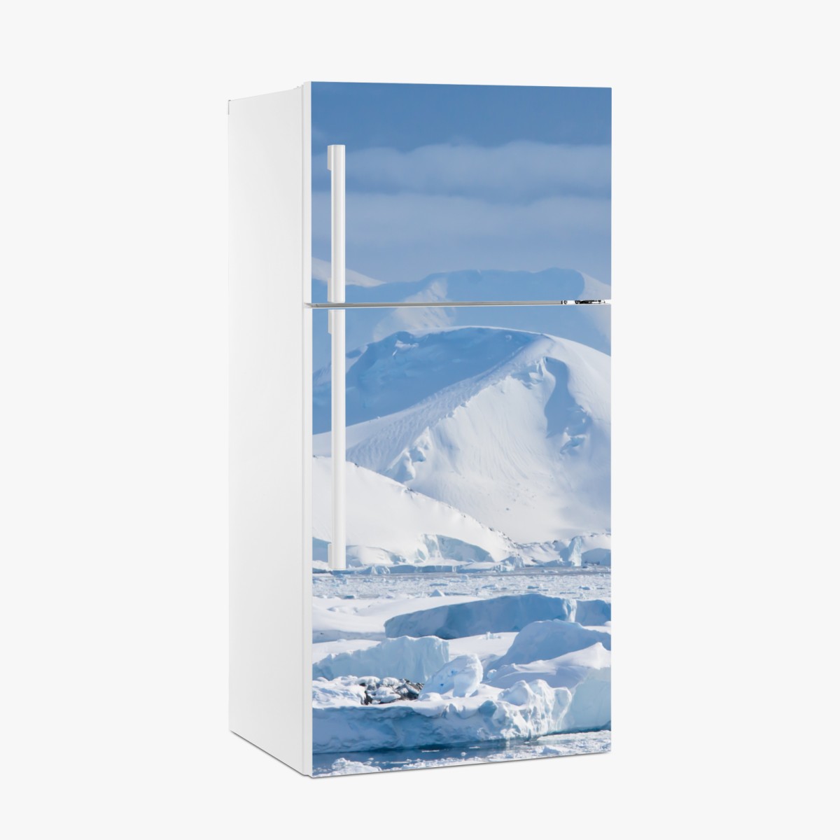 Kühlschrankaufkleber verschneite berglandschaft – Wallnifity®