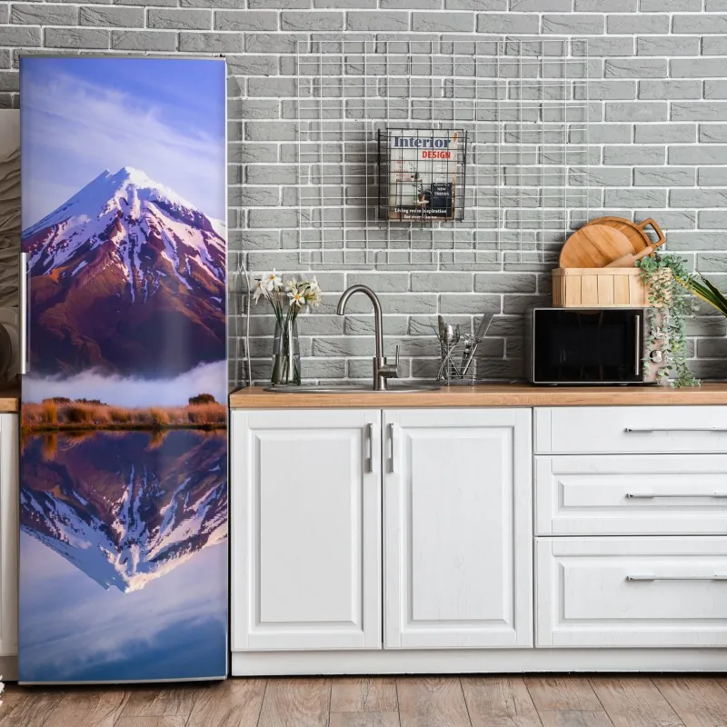Kühlschrankaufkleber pastellfarbenes geometrisches muster mit halbkreisen – Wallnifity®