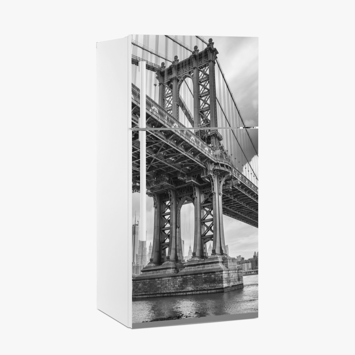 Kühlschrankaufkleber blick auf die Manhattan Bridge und die skyline von New York – Wallnifity®