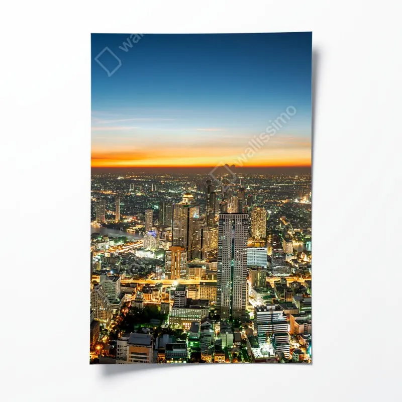 Poster türkisfarbener wasserfall im üppigen wald – Wallnifity®