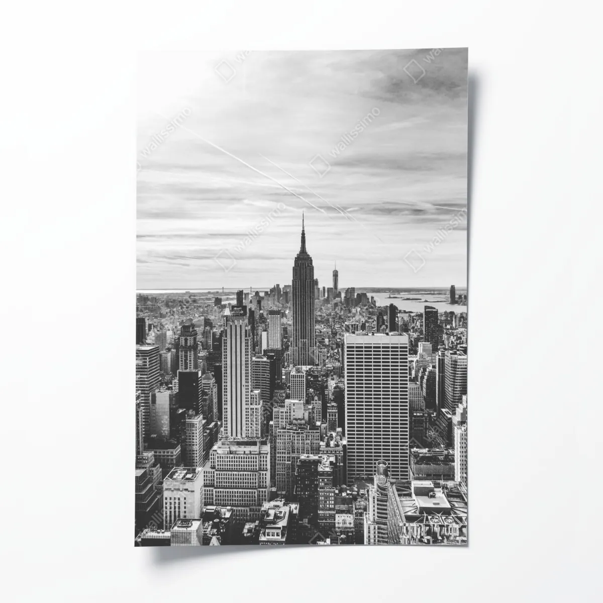 Poster panorama von New York in graustufen – Wallnifity®