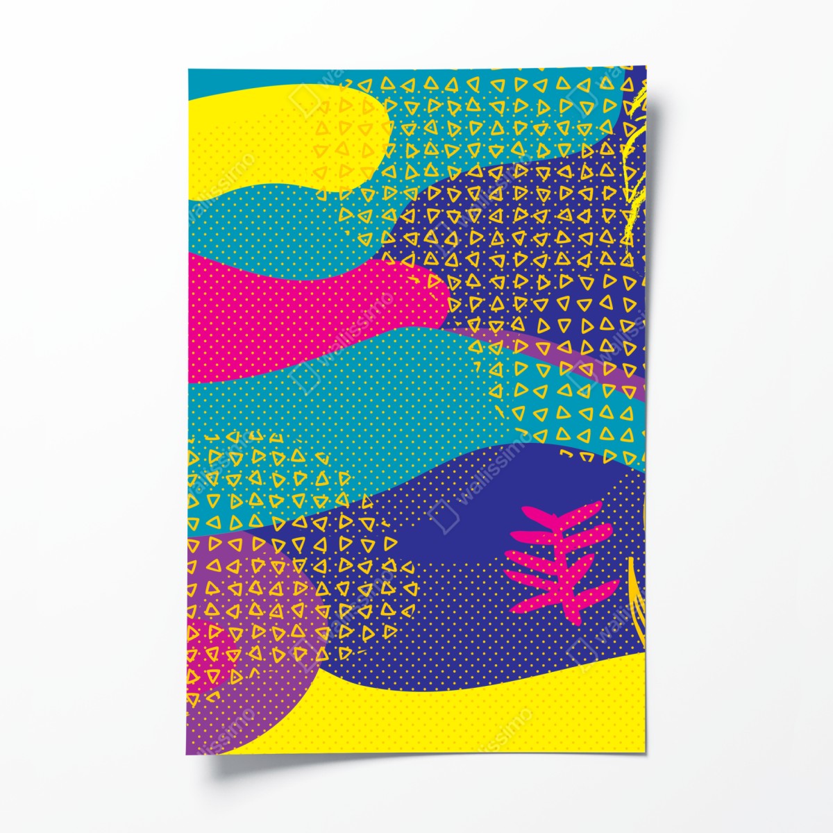Poster lebhaftes abstraktes tropenmuster – Wallnifity®