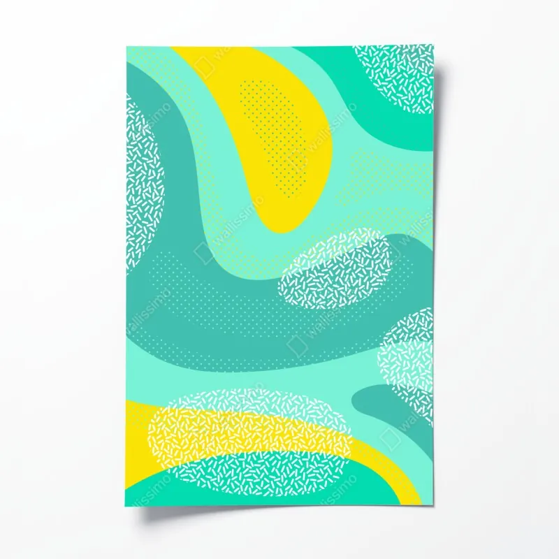 Poster tropische blätter und blüten – Wallnifity®