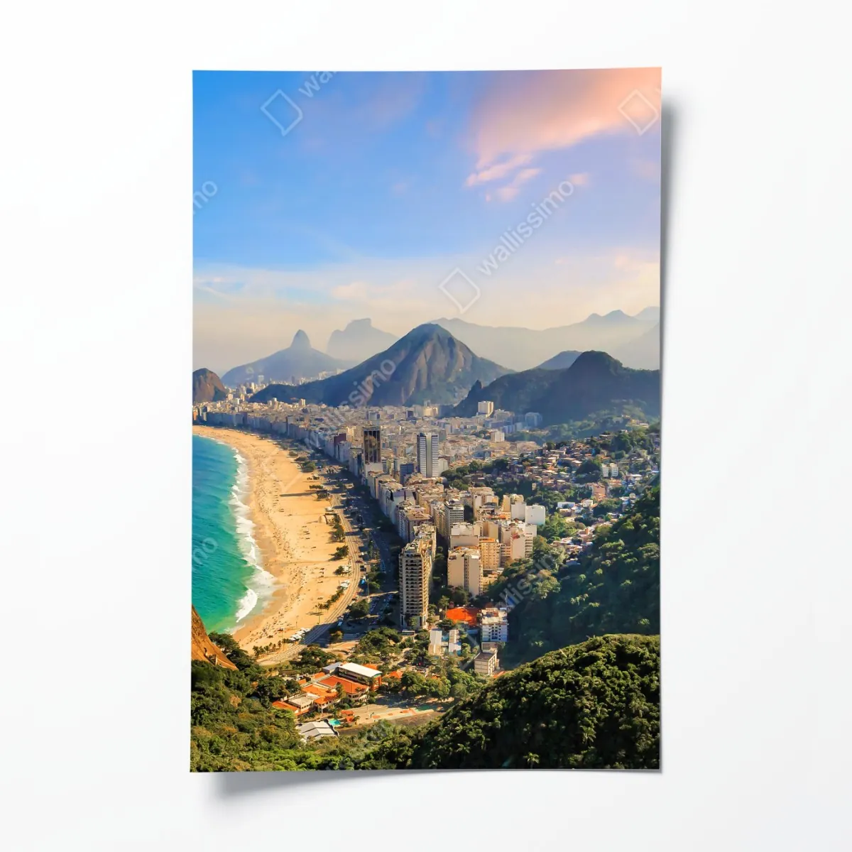 Poster Copacabana und Ipanema luftaufnahme panorama – Wallnifity®