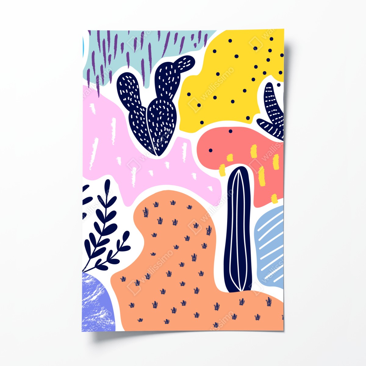 Poster verspieltes abstraktes botanikmuster – Wallnifity®