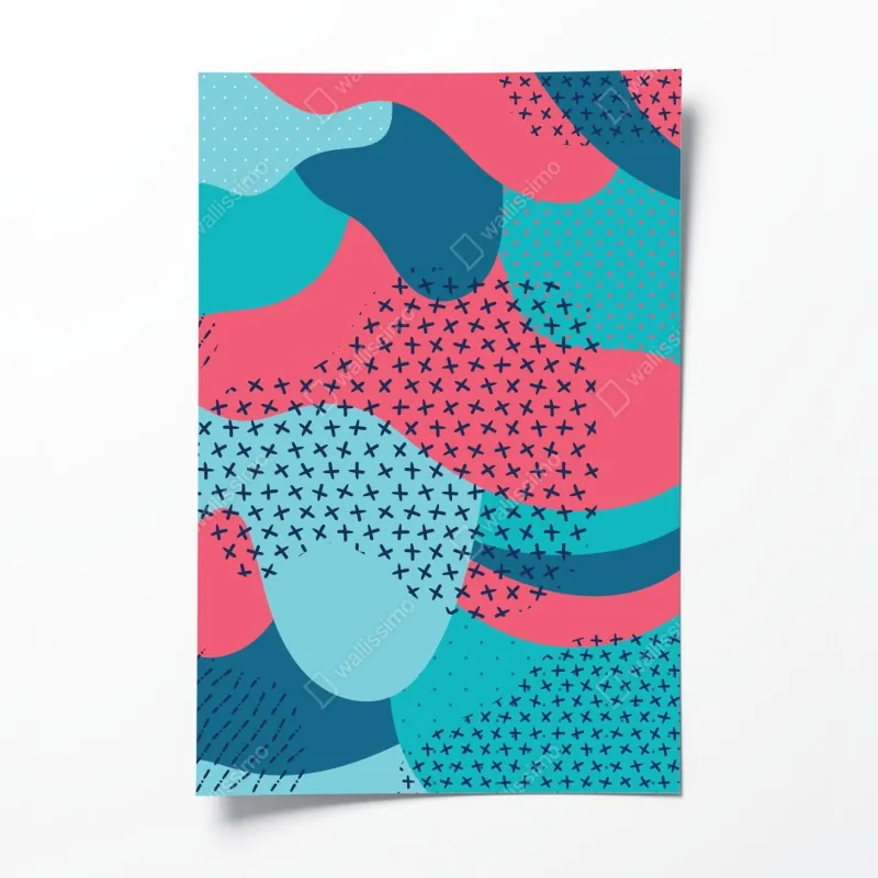 Poster tropische blätter und blüten – Wallnifity®