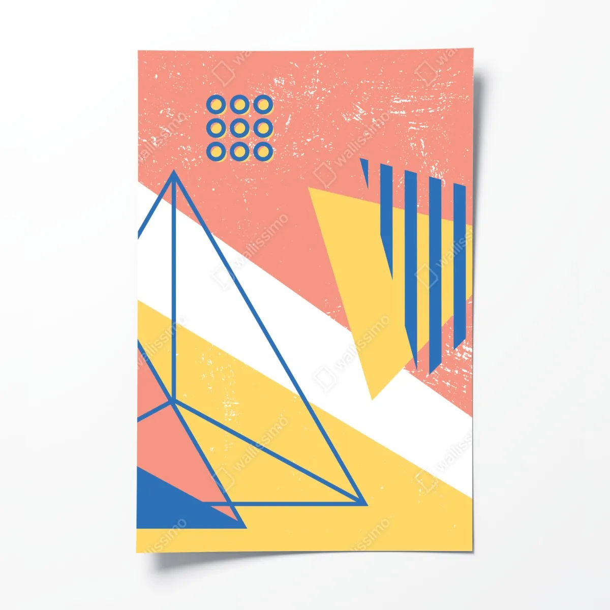 Poster pastellfarbene geometrische komposition – Wallnifity®