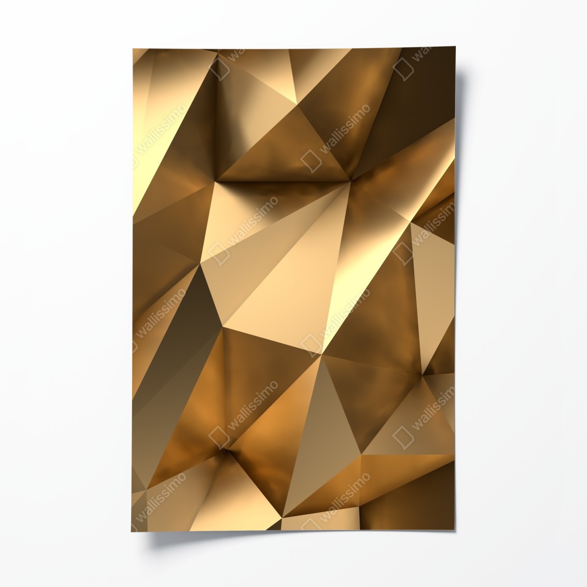 Poster goldene geometrische facetten – Wallnifity®