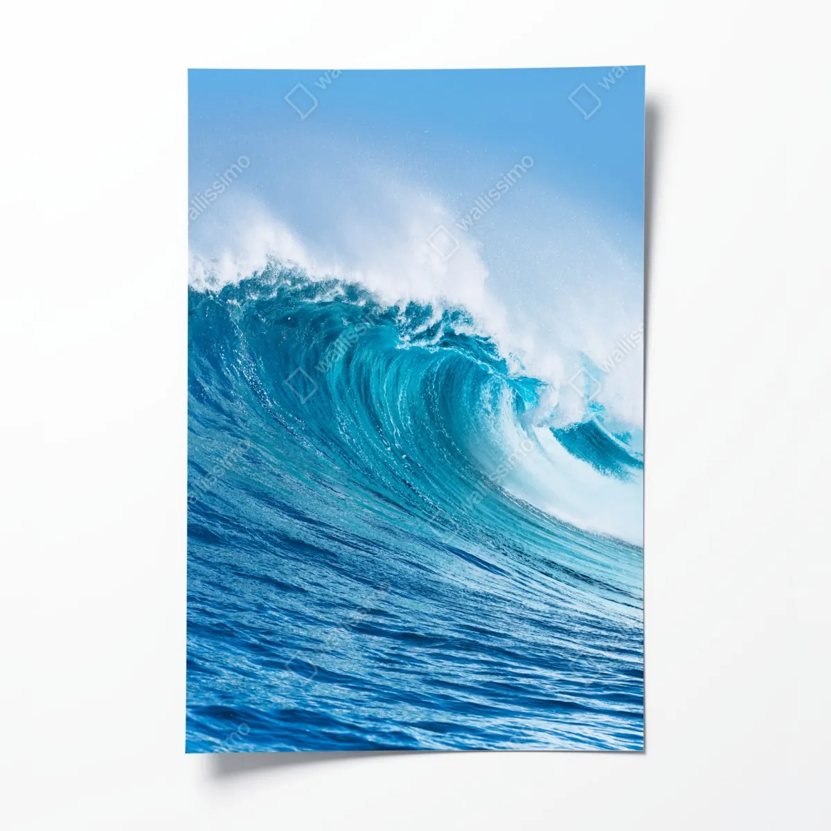 Poster majestätische türkisfarbene ozeanwelle – Wallnifity®