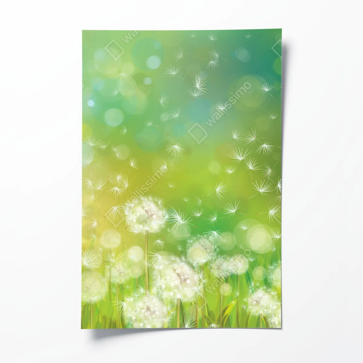 Poster frühlingswiese mit löwenzahn – Wallnifity®