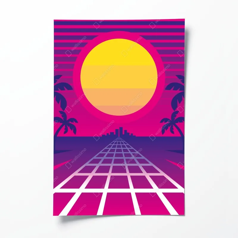 Poster Chicago nächtliche skyline panorama – Wallnifity®