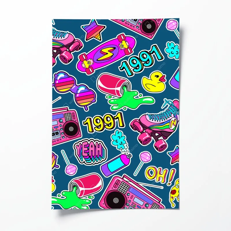 Poster leuchtende gelbe sonnenblumen in nahaufnahme – Wallnifity®