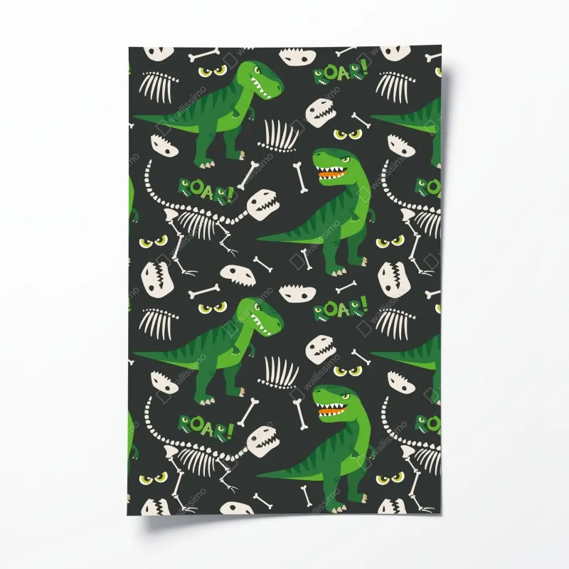 Poster sonnenbeschienene wiese mit landweg bei sonnenuntergang – Wallnifity®