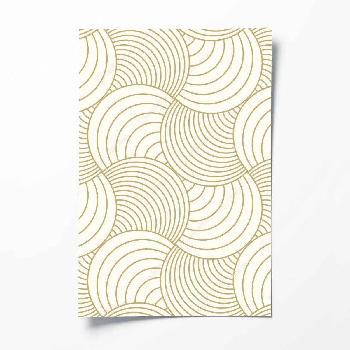 Poster goldenes art deco kreismuster – Wallnifity®