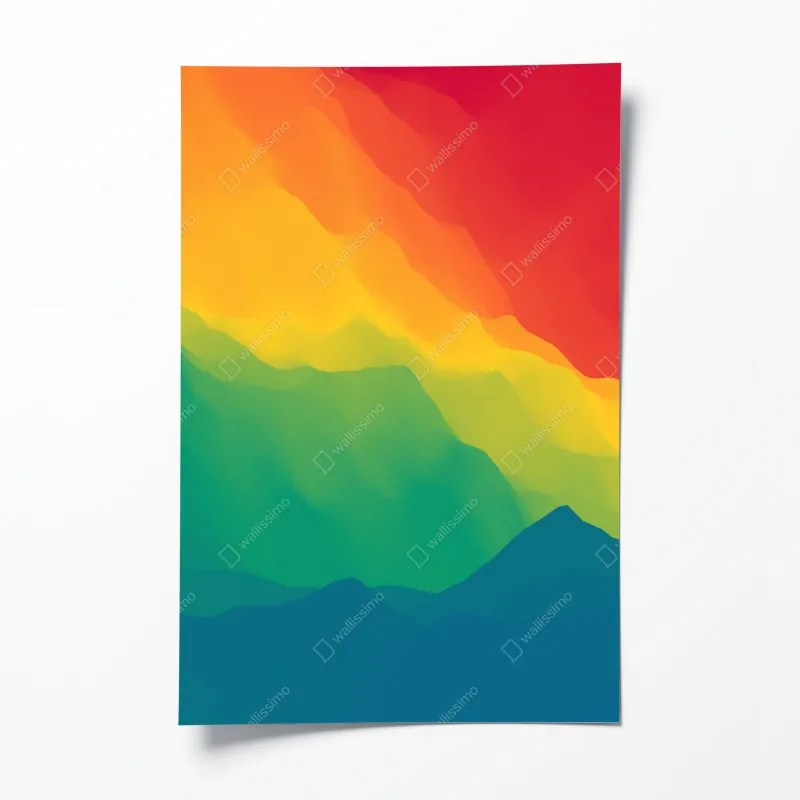 Poster leuchtende gelbe sonnenblumen in nahaufnahme – Wallnifity®