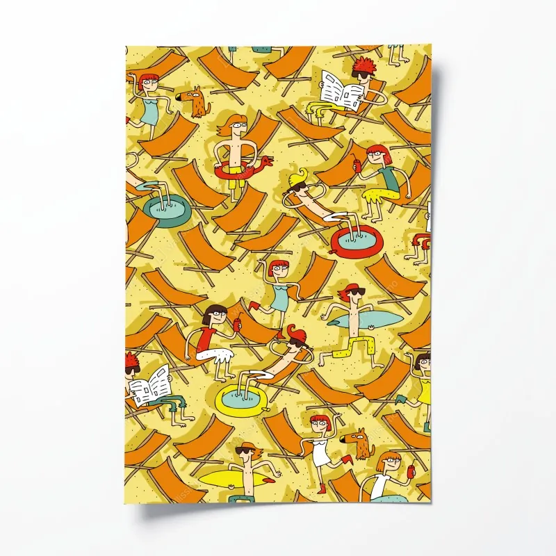 Poster kräftige rote geometrische blöcke – Wallnifity®