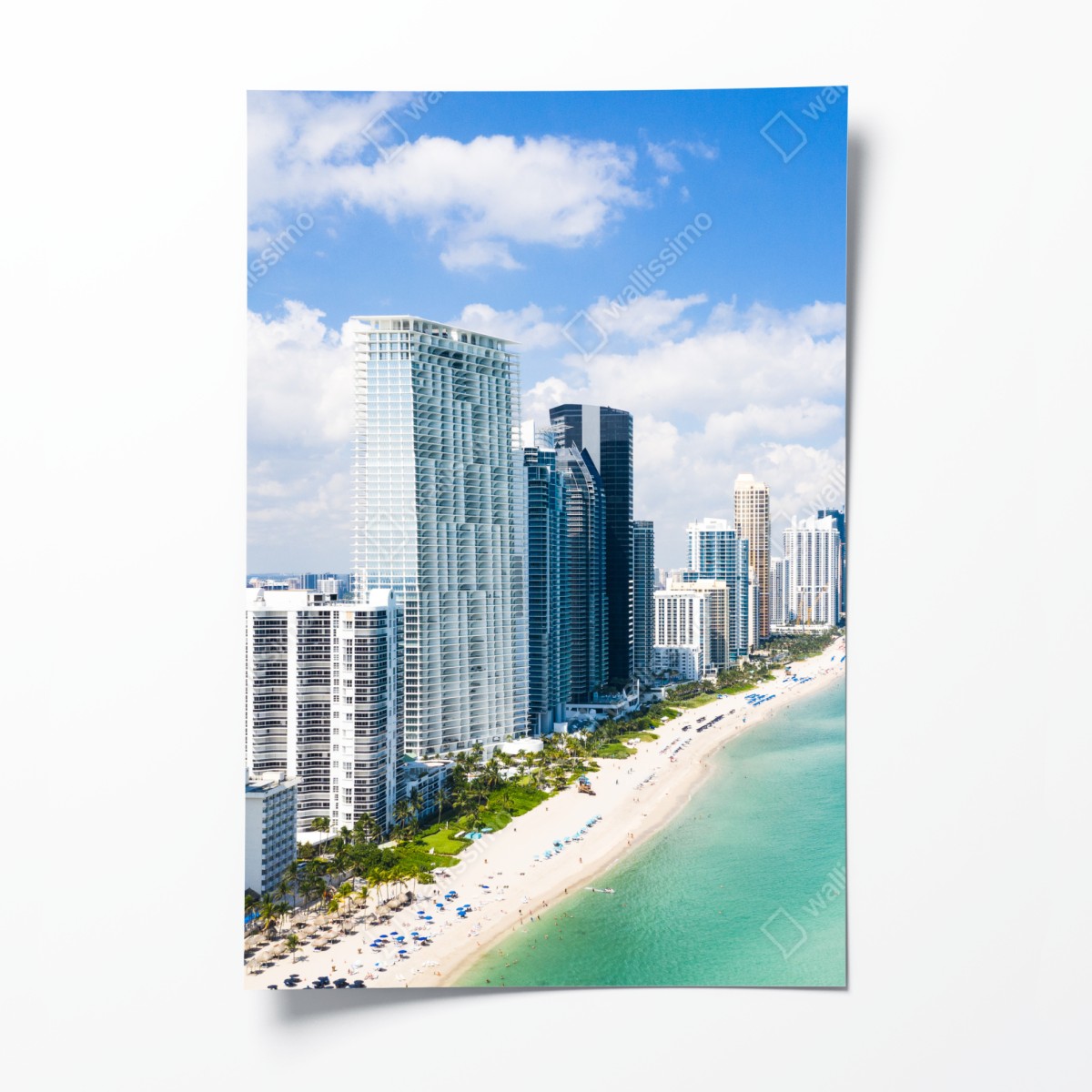 Poster türkisfarbene strand-skyline – Wallnifity®
