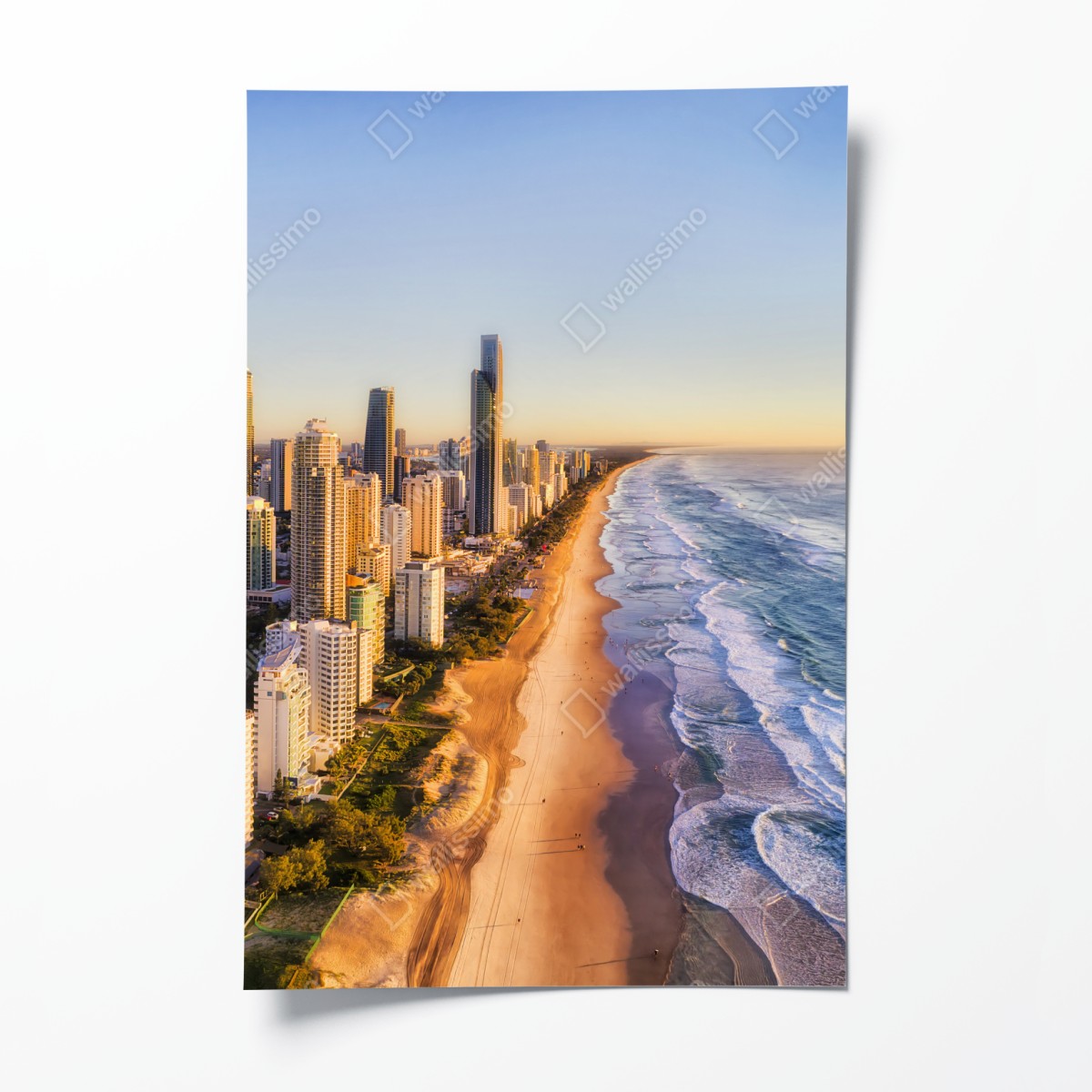 Poster sonnenaufgang über Surfers Paradise skyline – Wallnifity®