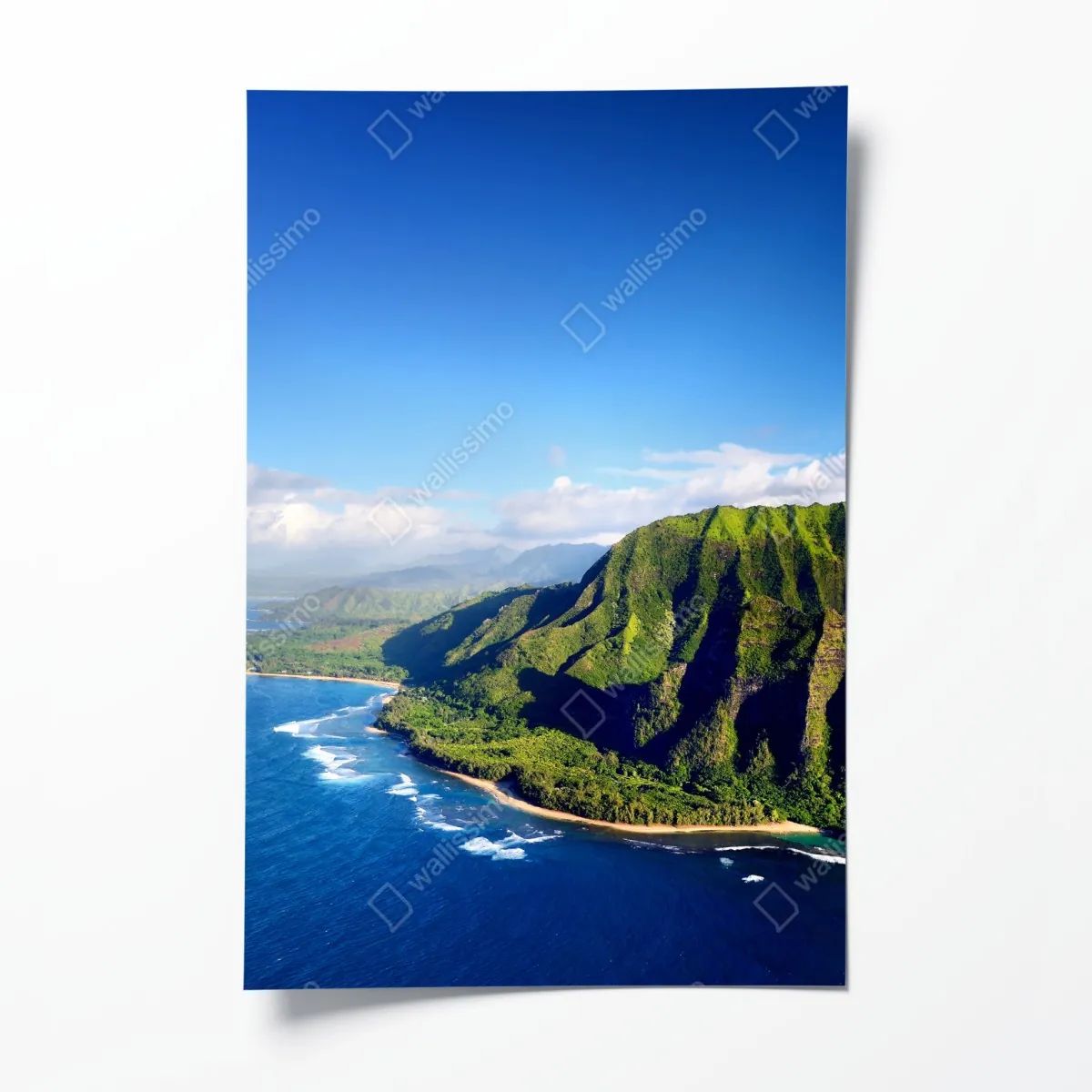 Poster majestätische küstenklippen über türkisfarbenem meer – Wallnifity®