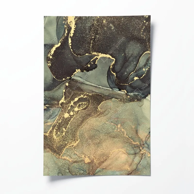 Poster goldener herbstwald am morgen – Wallnifity®