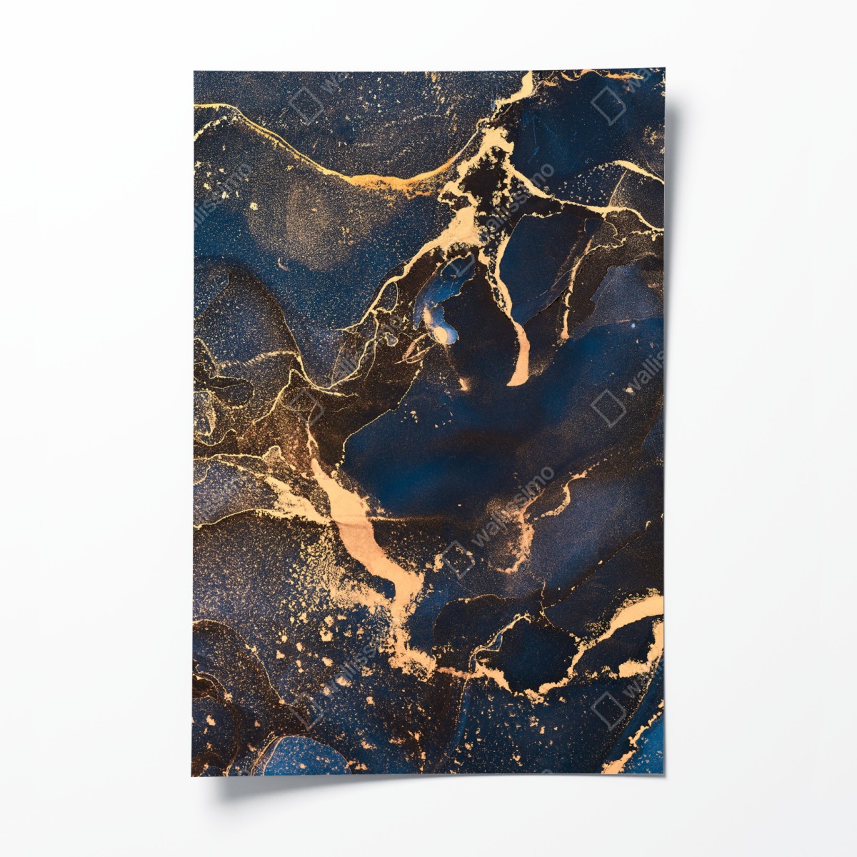 Poster nachtmarmor mit goldenen adern – Wallnifity®