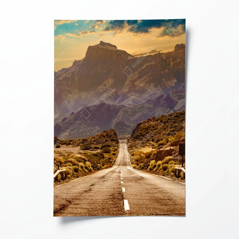 Poster goldener herbstwald am morgen – Wallnifity®