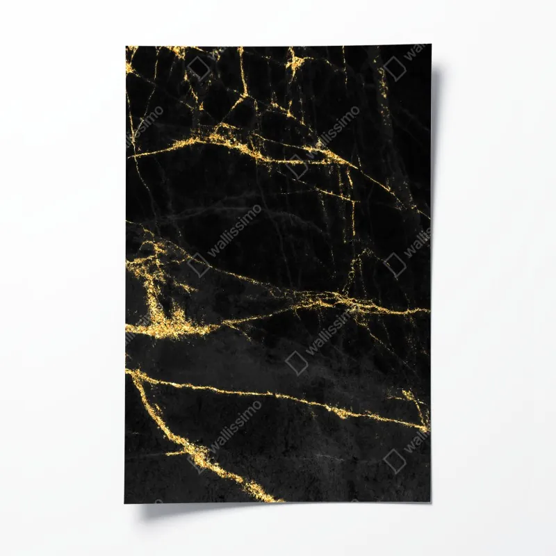 Poster majestätisches kastanienbraunes pferd auf sommerlicher wiese – Wallnifity®