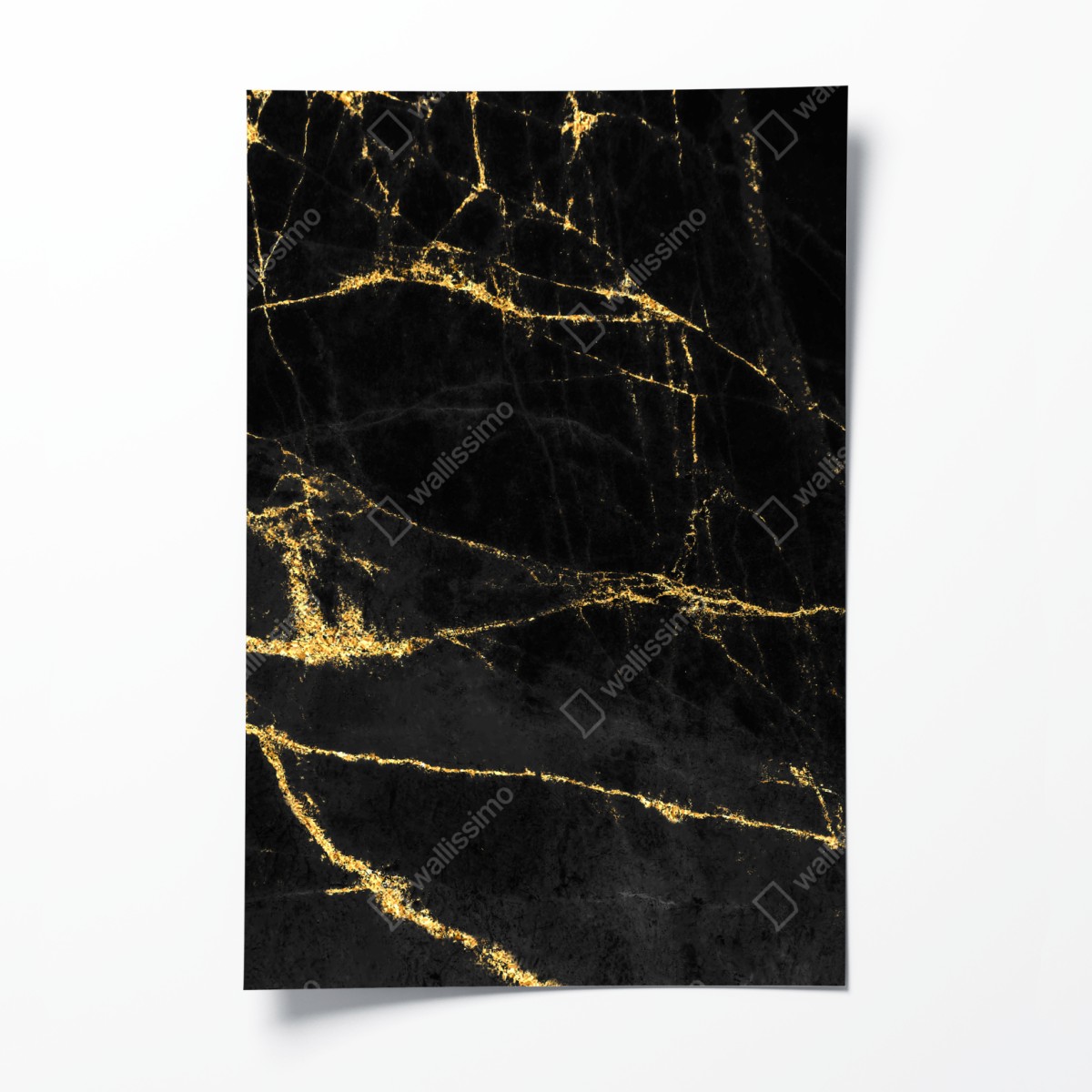 Poster schwarzer marmor mit goldenen adern – Wallnifity®