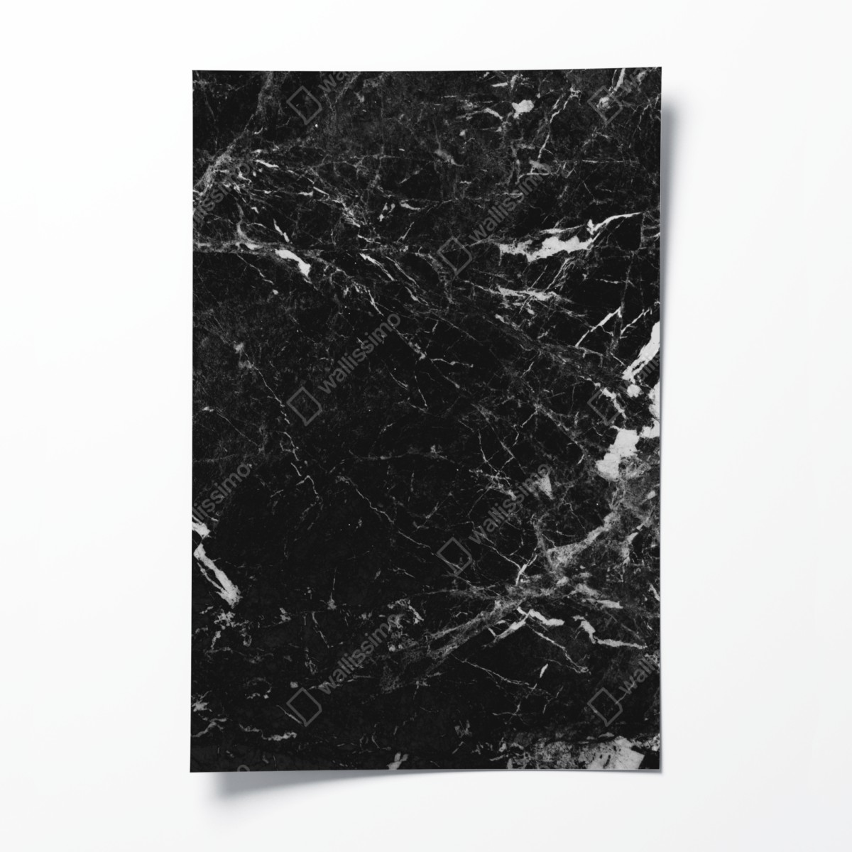 Poster schwarzer marmor mit weißen adern – Wallnifity®