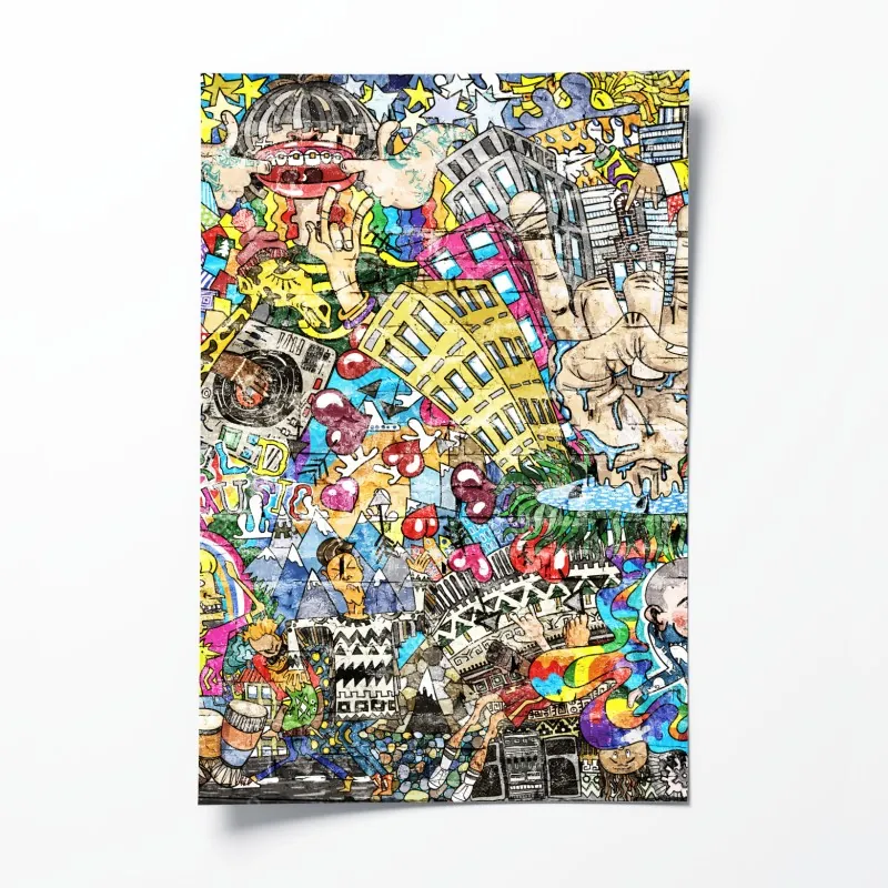 Poster dramatische küstenklippen mit meerblick – Wallnifity®