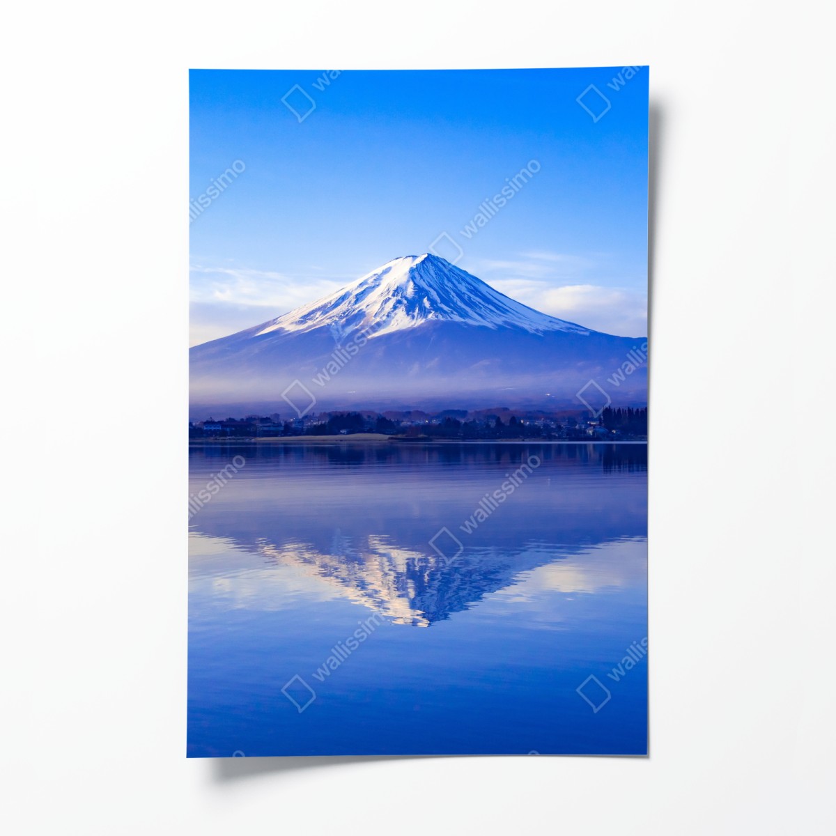 Poster Mount Fuji morgendliche reflexion über ruhigem see – Wallnifity®