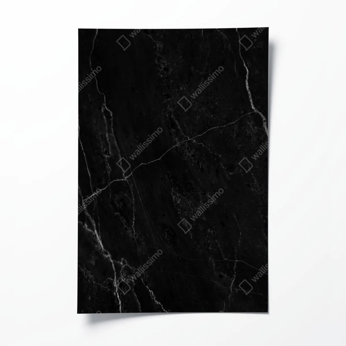 Poster schwarzer marmor mit weißen adern – Wallnifity®