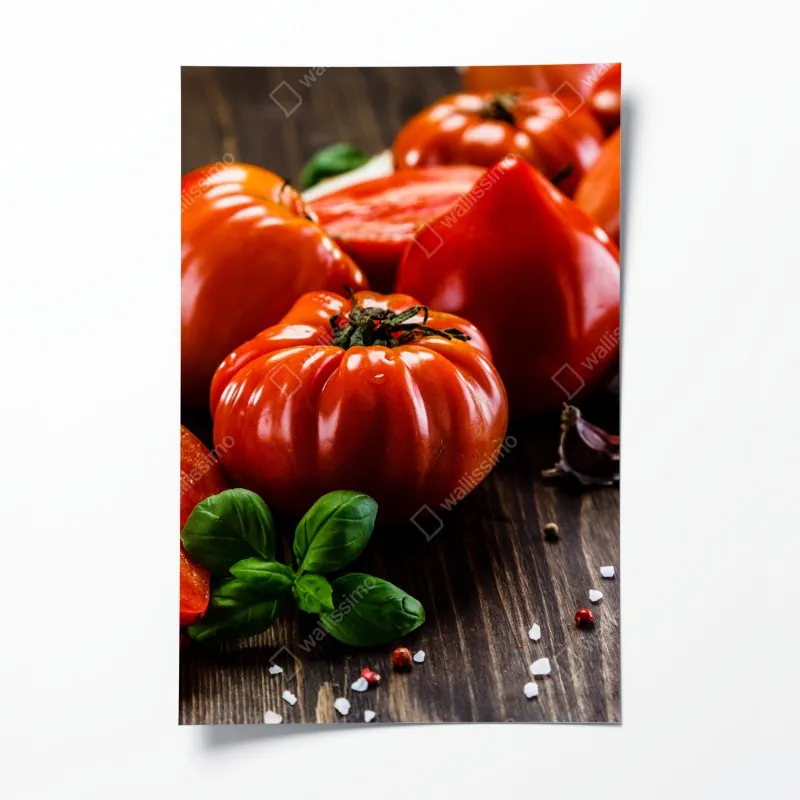 Poster braunes pferd im gelben rapsfeld – Wallnifity®