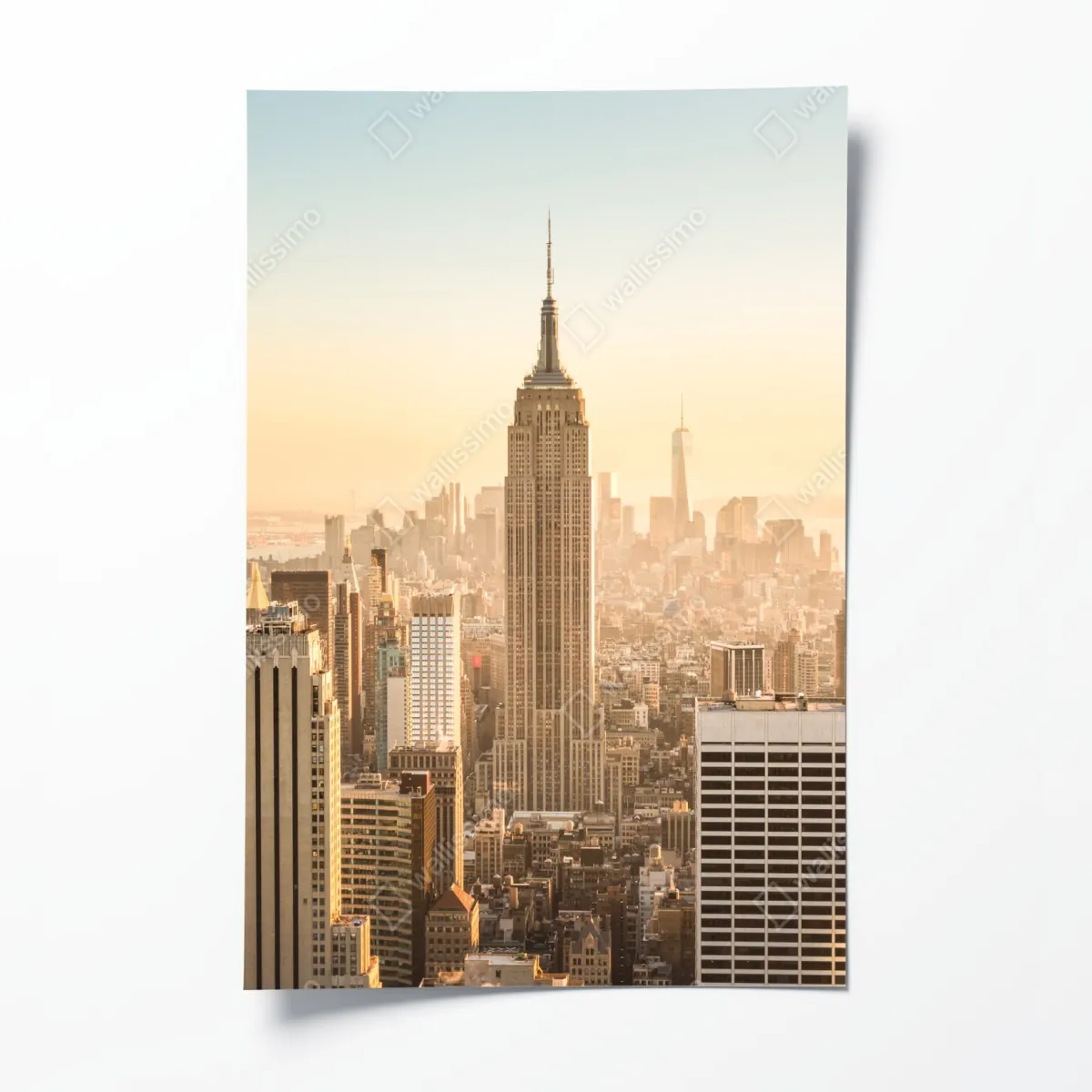 Poster New York skyline im goldenen licht – Wallnifity®