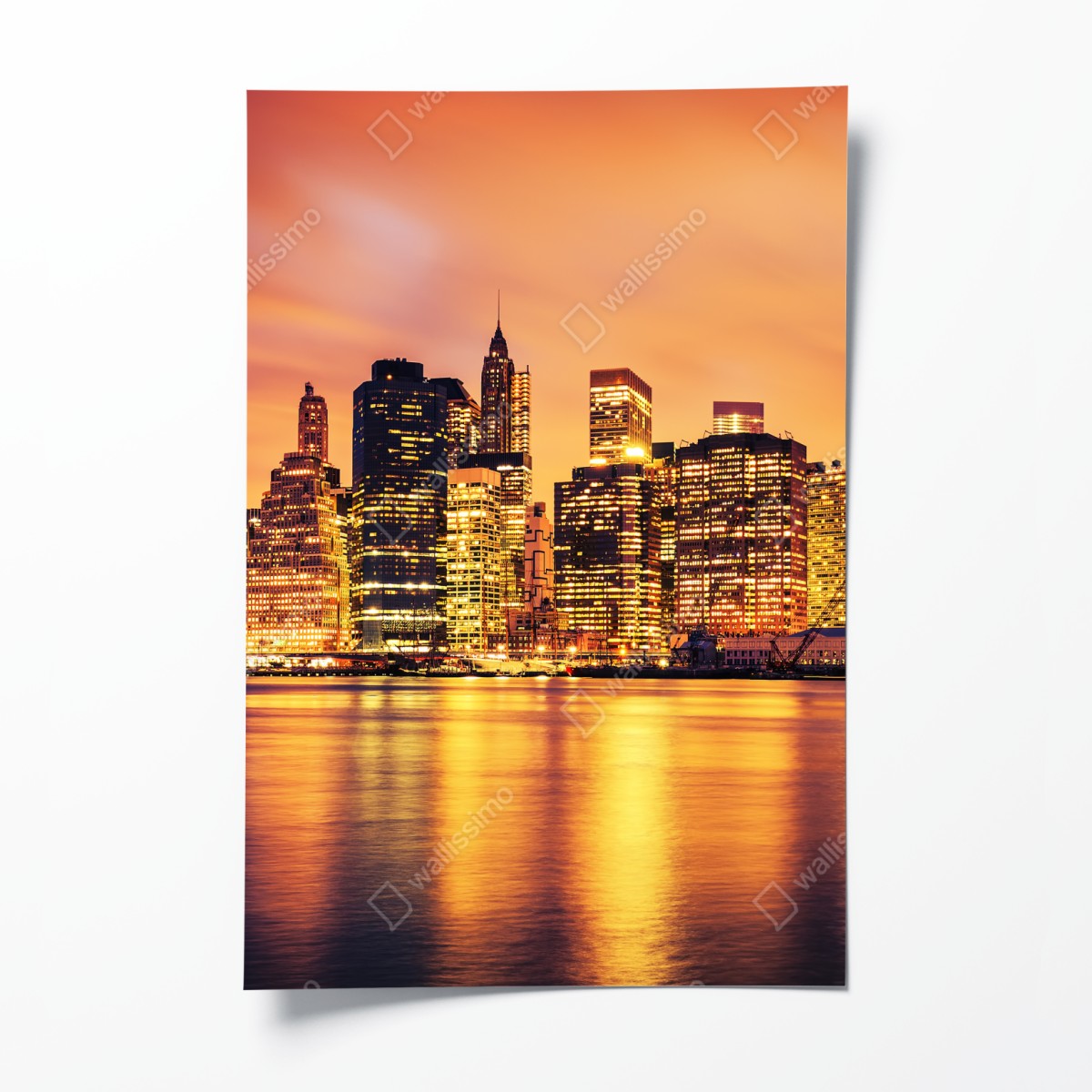 Poster New York skyline bei sonnenuntergang – Wallnifity®