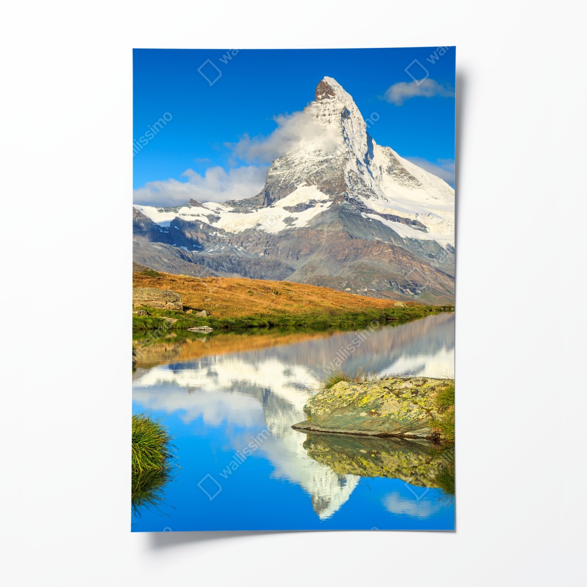 Poster majestätischer Matterhorn-spiegel im alpensee – Wallnifity®