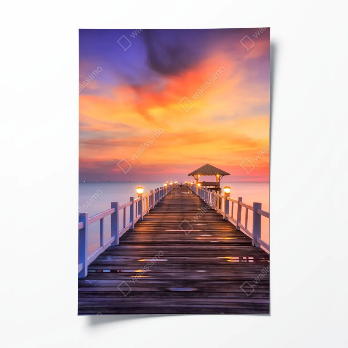 Poster holzsteg im sonnenaufgang – Wallnifity®
